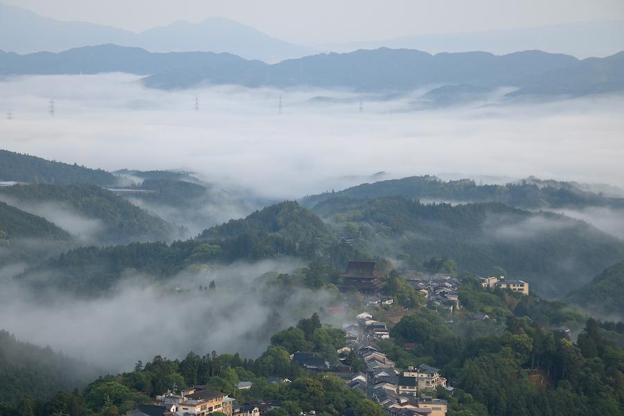 撮影した吉野山の風景